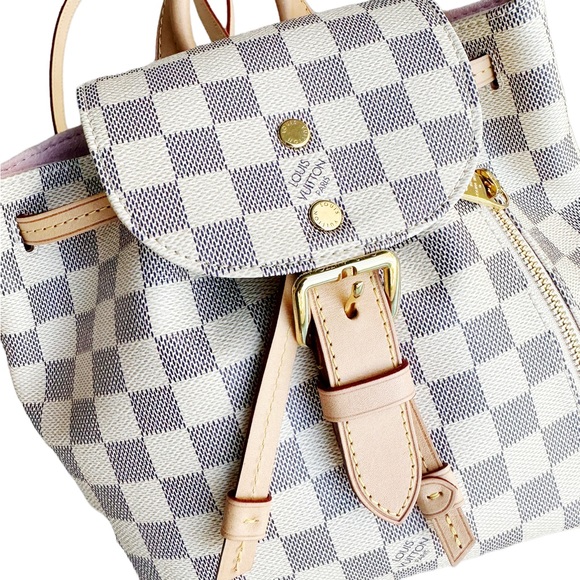 Authentic🥰Louis Vuitton Sperone BB Mini Backpack Damier Azur Rose Ballerine - Picture 8 of 10